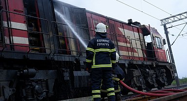 Edirne'de yük treninde yangın