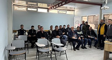Edremit'te egzoz emisyon ölçüm elemanı kursu tamamlandı