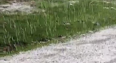 Elazığ'da dolu yağışı etkili oldu