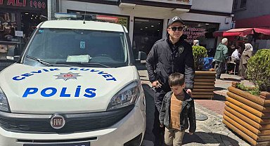 Epilepsi hastası minik Aras'ın hayali gerçek oldu