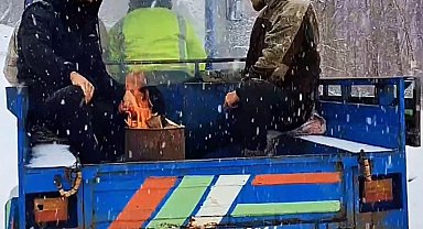 Erbaa'da soğuk havalara karşı ilginç çözüm