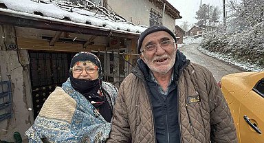 Erbaa'daki yağmur yüksek kesimlerde yerini kara bıraktı