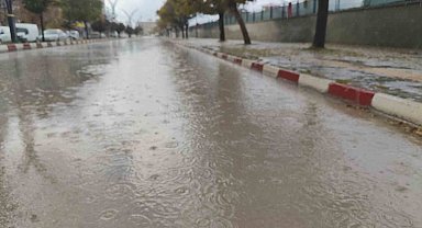 Erciş'te yağmur yağışı etkili oldu