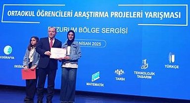 Erzurum Yakutiye Faik Güngör Ortaokulundan TÜBİTAK'ta büyük başarı