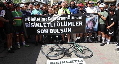 Fethiye'de bisiklet topluluğu hayatını kaybeden Alkan için pedal çevirdi