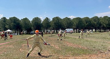 Fethiye'de yangın ekiplerinin iş başı eğitimleri yapıldı