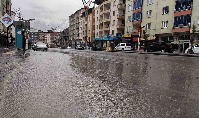 Hakkari'de sağanak yağış ve dolu etkili oldu