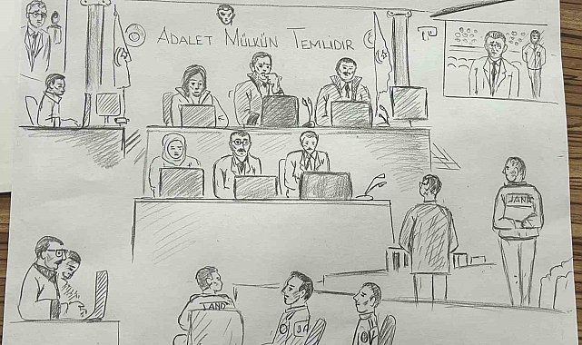 İhlas Haber Ajansı adliye ressamı İmamoğlu'nun ifadelerini böyle çizdi