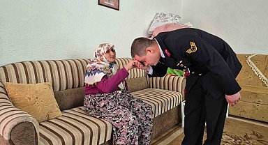 İl Jandarma Komutanlığı'ndan şehit ve gazi ailelerine ziyaret