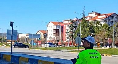 Isparta'da dron destekli trafik denetiminde 9 araca ceza