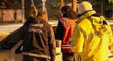 Isparta'da gece uygulamasında 2,5 saatte 41 sürücüye ceza