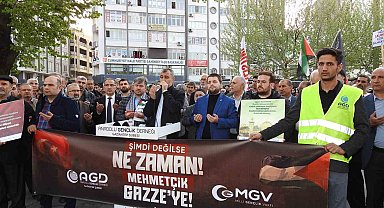 İsrail'in Gazze'deki saldırıları Gaziantep'te protesto edildi
