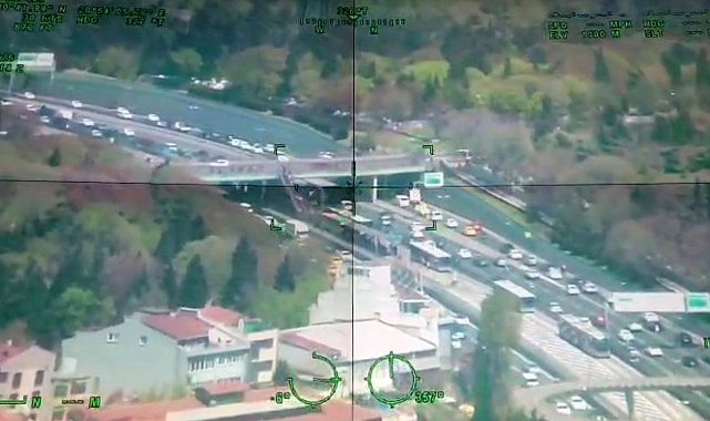 İstanbul'da polis helikopteri havadan kenti taradı