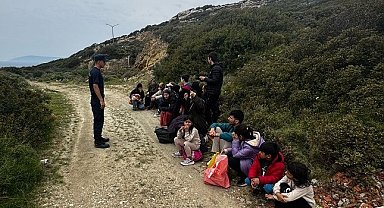 İzmir'de düzensiz göçmen mesaisi