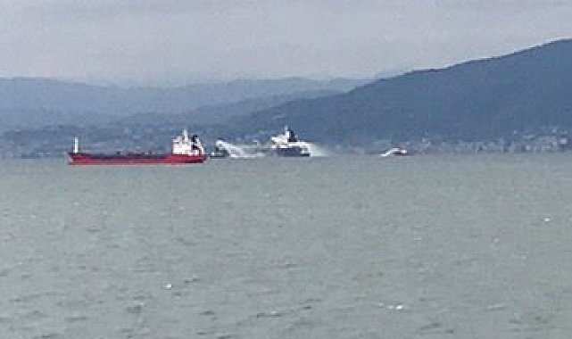 İzmit Körfezi'nde tanker gemisinde korkutan yangın