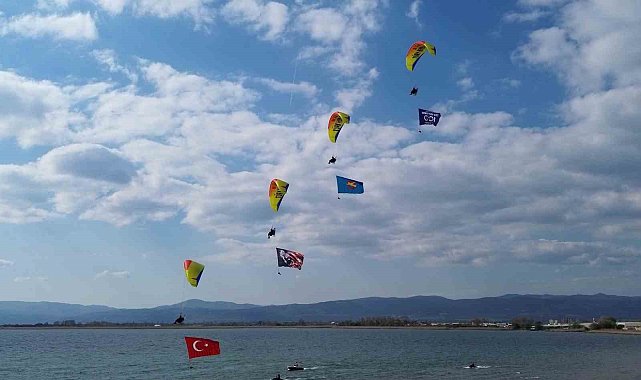 İznik Gölü üzerinde muhteşem görüntüler