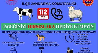 Jandarmadan Kurban Bayramı öncesi hırsızlık uyarısı