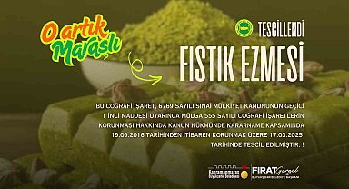Kahramanmaraş'ın 'Maraş Fıstık Ezmesi' coğrafi işaretle tescillendi