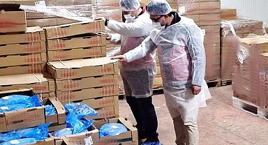 Kanatlı eti parçalama tesisinde denetim yapıldı