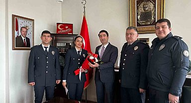 Kaymakam Çomaklı'ya Polis Haftası ziyareti