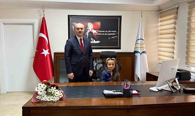 Kaymakam Yavuz, koltuğunu minik Nursima'ya devretti