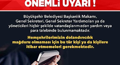 Kayseri Büyükşehir'den 'dolandırıcılık uyarısı