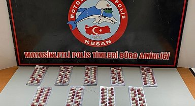 Keşan'da 168 adet sentetik ecza ele geçirildi