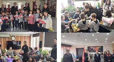 Keşan'da Nevzat Kahramanlı öğrencilerden emniyete ziyaret