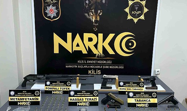 Kilis'te uyuşturucu ve silah operasyonu: 1 tutuklama