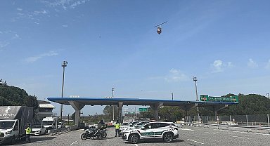 Kırklareli'nde Cayrokopter ile trafik denetimi