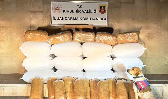 Kırşehir'de 633 kilo kaçak tütün ele geçirildi