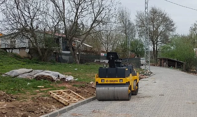 Kocaeli'de Körfez'in köylerine parke taşı döşeniyor