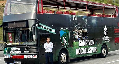 Kocaeli'de şampiyonluk otobüsü kutlamalara hazır