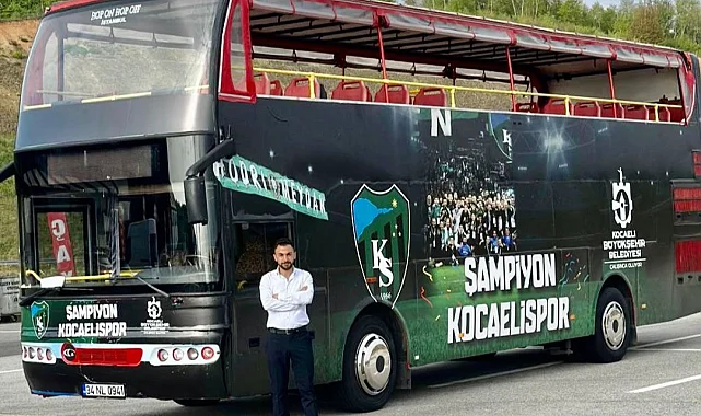Kocaeli'de şampiyonluk otobüsü kutlamalara hazır