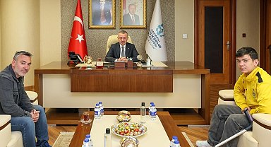 Kocaelisporlu Efe Kartal'dan Büyükakın'a ziyaret