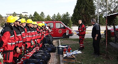 Kütahya Belediyesi Arama Kurtarma ekibinden tatbikatlı hazırlık