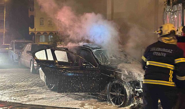 Lüleburgaz'da otomobil yangını