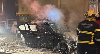 Lüleburgaz'da otomobil yangını