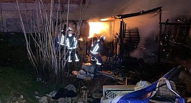 Malatya'da baraka yangını