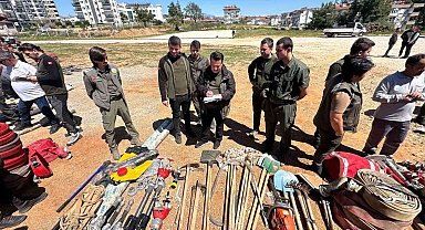 Manavgat'ta orman yangınıyla mücadele eğitimi verildi