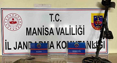 Manisa'da sit alanında define ararken yakalandı