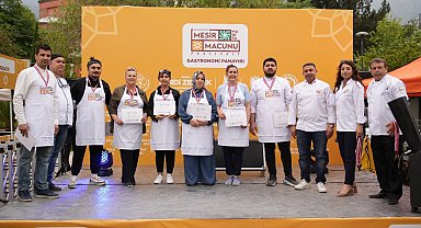 Manisa'da mesir macunu yemekler yarıştı