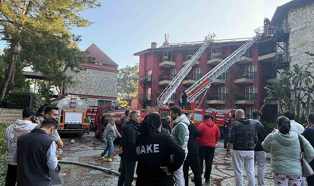 Marmaris'teki otel yangınında 5'i çocuk 17'si yabancı uyruklu 24 kişi etkilendi