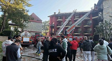 Marmaris'teki otel yangınında 5'i çocuk 17'si yabancı uyruklu 24 kişi etkilendi