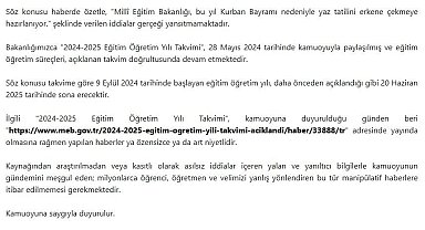 MEB'den erken yaz tatili iddialarına yalanlama