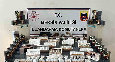 Mersin'de 7 bin 200 adet gümrük kaçağı makaron ele geçirildi