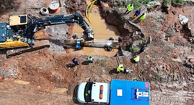 MESKİ ekipleri, ana su borusunu kesinti olmadan onardı
