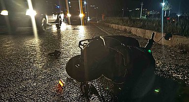 Minibüsün çarptığı motosikletli yaralandı