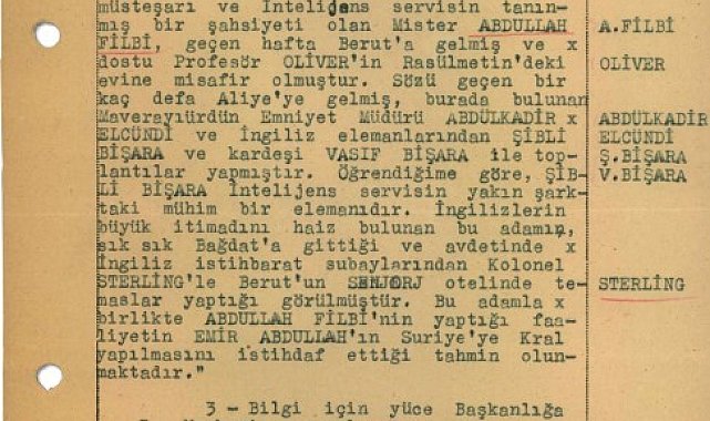 MİT, İngiliz istihbaratçı Philby'nin Ürdün'deki faaliyetleriyle ilgili rapor paylaştı