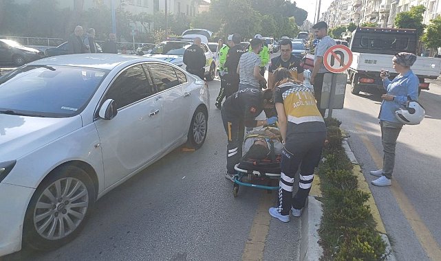 Motosiklet ile otomobil çarpıştı: 1 yaralı